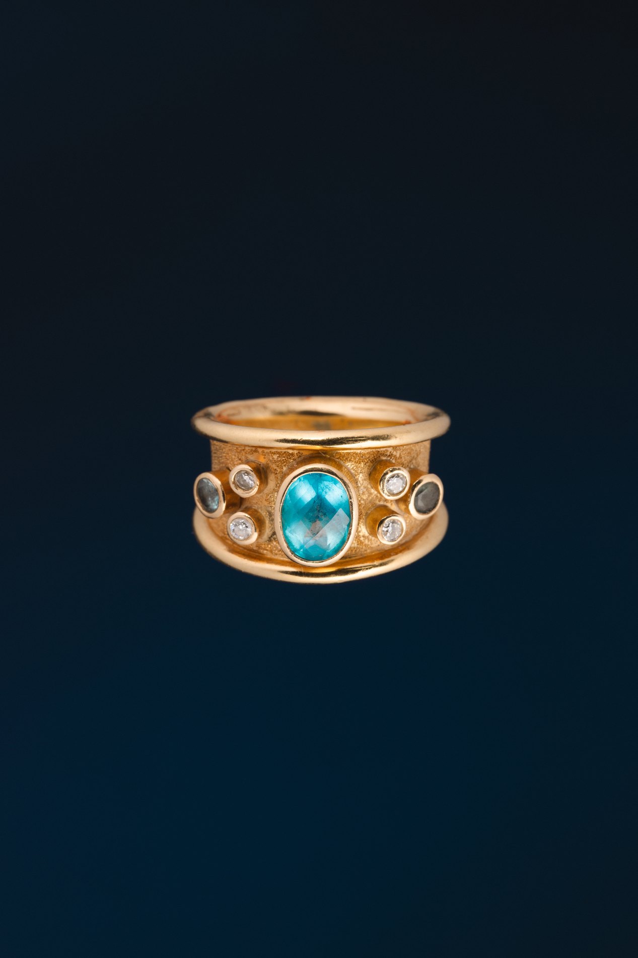Blue Cabochon Ring