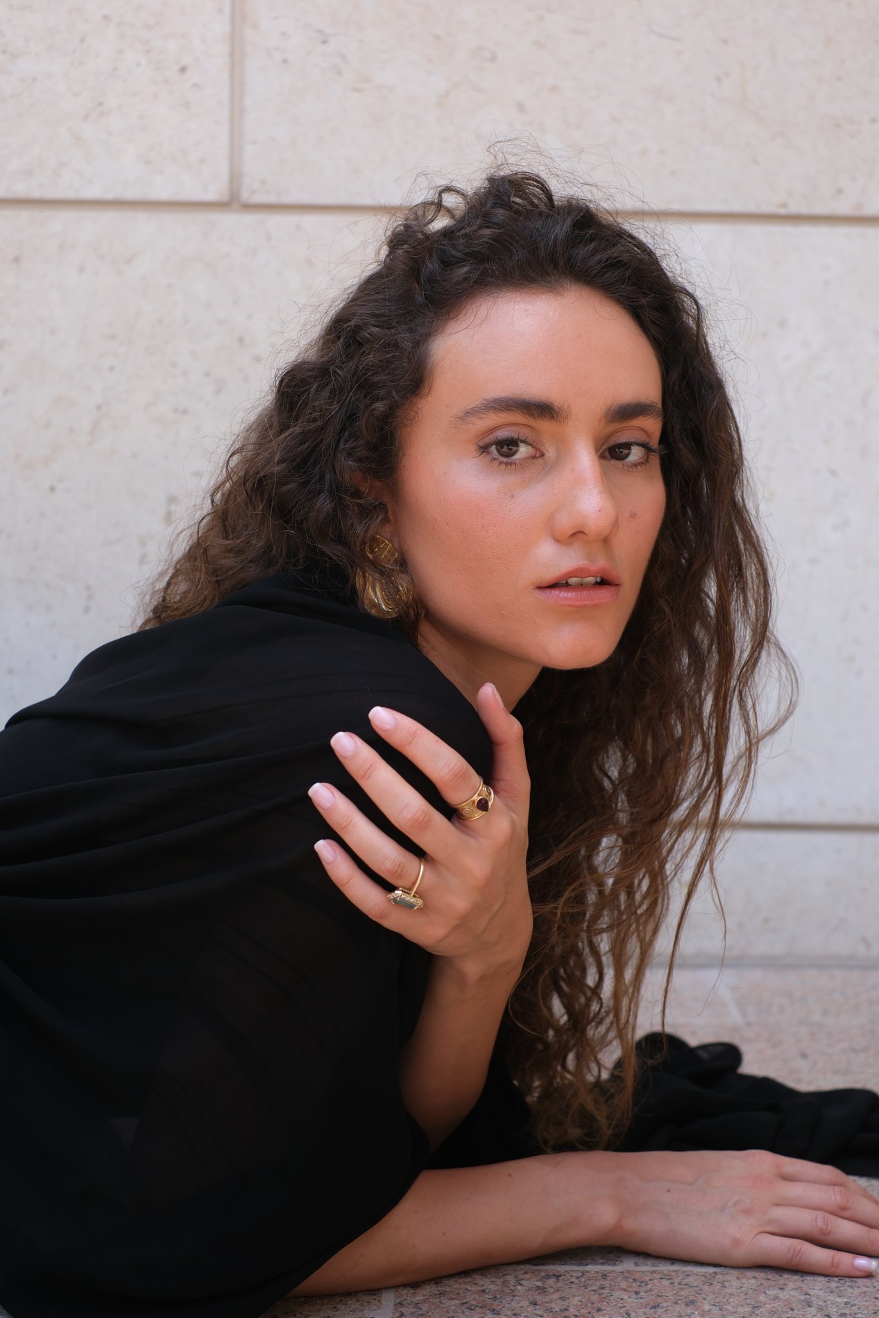 Editorial portrait featuring NIBIRU rings